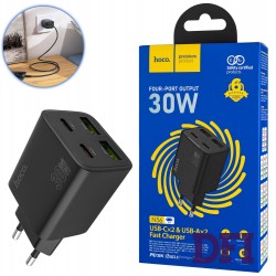Зарядное устройство HOCO N56 Fundador (2C+2U) PD30W, Black (6942007632492)