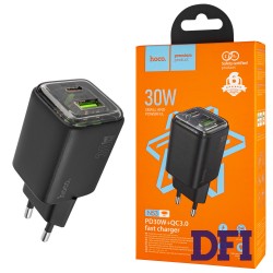 Зарядное устройство HOCO N53 Monsoon PD30W+QC3.0, Black (6942007630429)