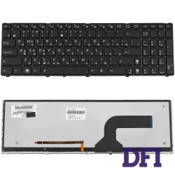 Клавиатура для ноутбука ASUS (A52, K52, X54, N53, N61, N73, N90, P53, X54, X55, X61), rus, black, подсветка клавиш (K52 version)