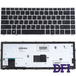 Клавиатура для ноутбука HP (EliteBook Folio: 9470M, 9480M series) rus, black, подсветка клавиш, без джойстика
