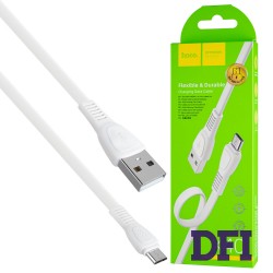 Кабель HOCO X40 USB to Micro 2.4A, 1m, TPE, TPE connectors, White