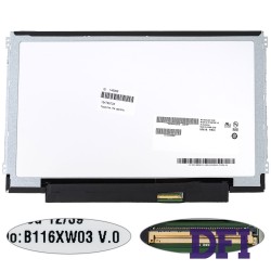 Матриця 11.6 B116XW03 V.0 (1366*768, 40pin, LED, SLIM (горизонтальні вушки), матова, роз'єм праворуч знизу) для ноутбука (renew)