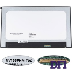 Матриця 15.6 NV156FHM-T0C touch (1920*1080, 40pin(eDP, IPS), LED, SLIM(без доп панели), матова, роз'єм праворуч внизу) для ноутбука