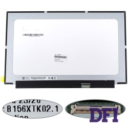 Матриця 15.6 B156XTK02.1 touch (1366 * 768, 40pin (eDP), LED, SLIM (без планок і вушок), матова, роз'єм справа внизу) для ноутбука