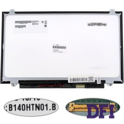 Матрица 14.0 B140HTN01.B (1920*1080, 30pin(eDP), LED, SLIM(вертикальные ушки), матовая, разъем справа внизу) для ноутбука (renew)