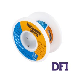 Паяльный припой MECHANIC HX-T100 с флюсом в проволоке (диаметр 0,2мм, олово 63 %, свинец 37 %, флюс 3%, температура пайки: 183°C)