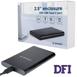 Кишеня зовнішня Gembird 2.5 USB3.1 alum black (EE2-U3S-6)