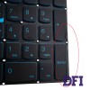 УЦЕНКА ! Клавіатура для ноутбука LENOVO (IdeaPad: L340-15 series) rus, onyx black, без фрейму, підсвічування клавіш (DARK BLUE)  (ОРИГИНАЛ)