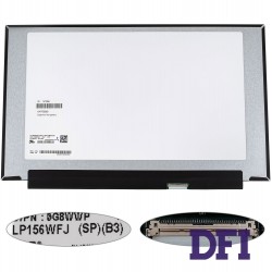 Матриця 15.6 LP156WFJ-SPB3 (1920*1080, 40pin(eDP, IPS, 120HZ, 16.7M, 45% NTSC), LED, SLIM(без планок та вушок), матова, роз'єм праворуч знизу)