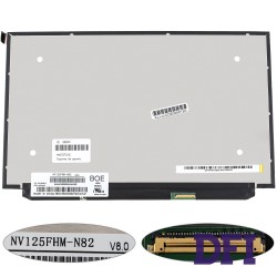 Матриця 12.5  NV125FHM-N82 (1920*1080, 30pin(eDP, IPS), LED, SLIM(без вушок та планок), матова, роз'єм праворуч знизу, th=2.8) для ноутбука